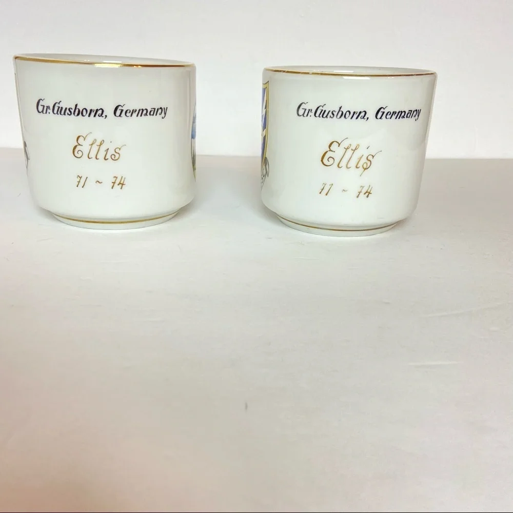 Schonwald Germany Coffee Cup Set of 2 1970s Vintage